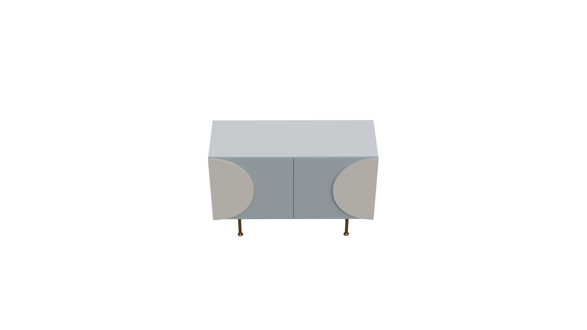 Compact Wall Side Storage Cabinet Low-poly 3D model_1
