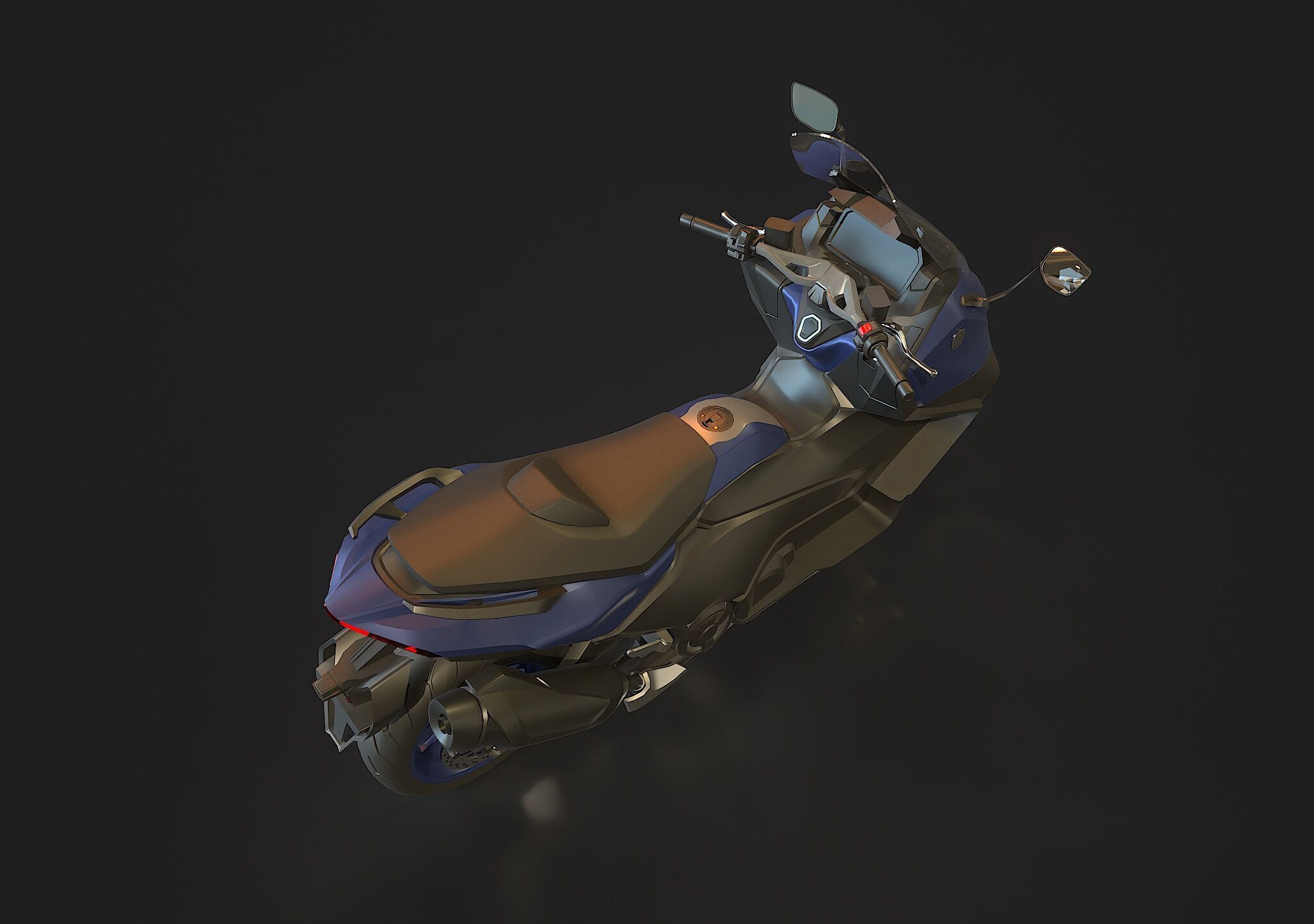 Base model Yamaha Tmax 2022 3D model_4