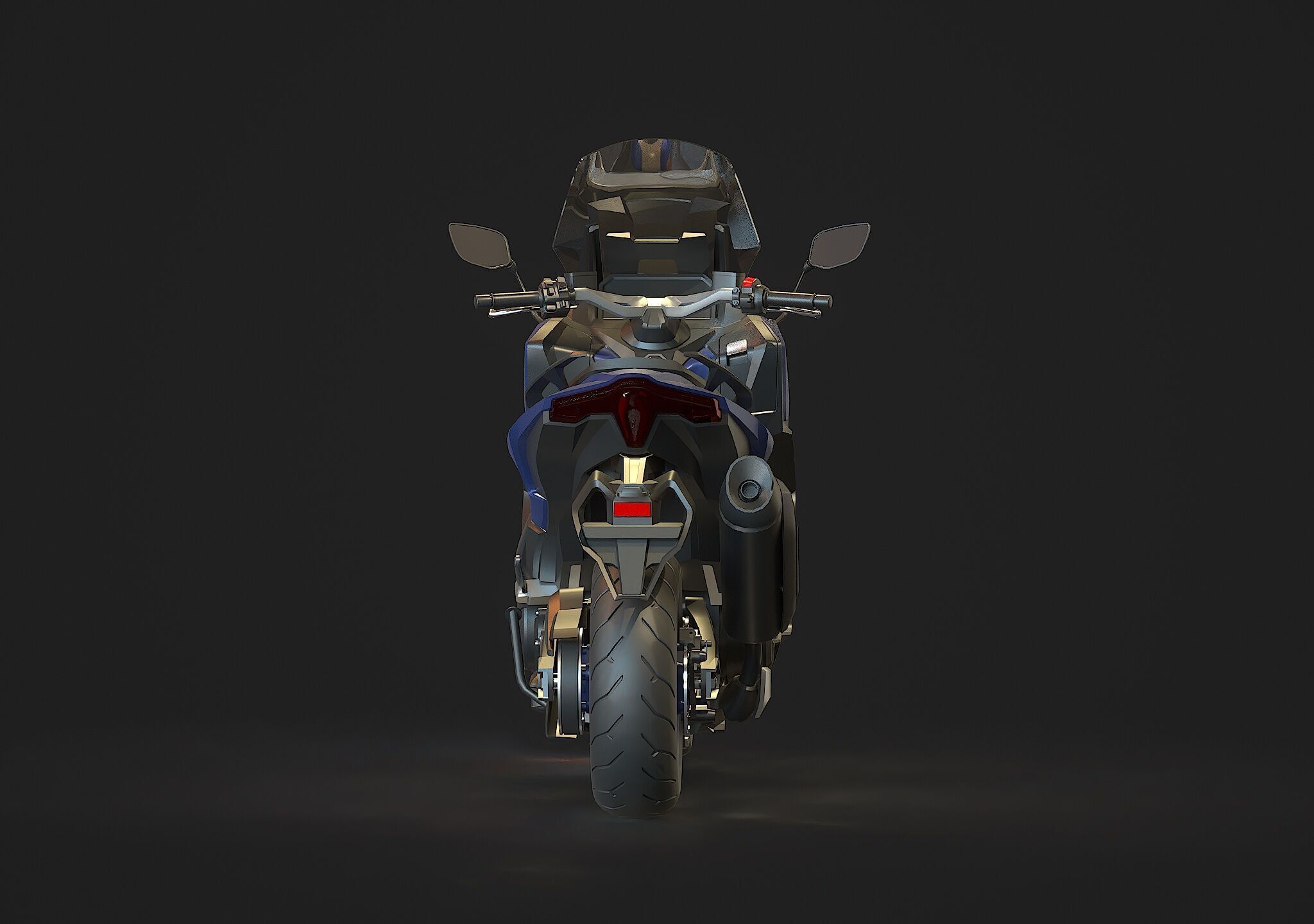 Base model Yamaha Tmax 2022 3D model_7