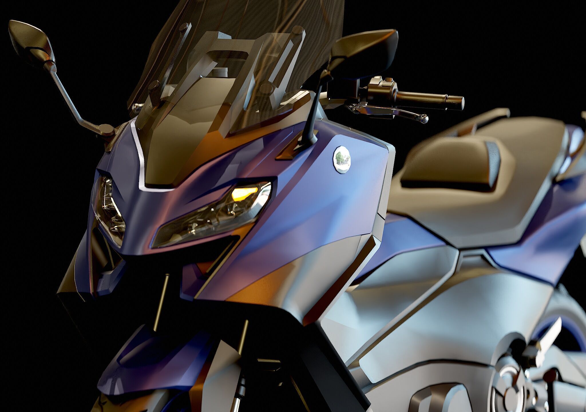 Base model Yamaha Tmax 2022 3D model_10