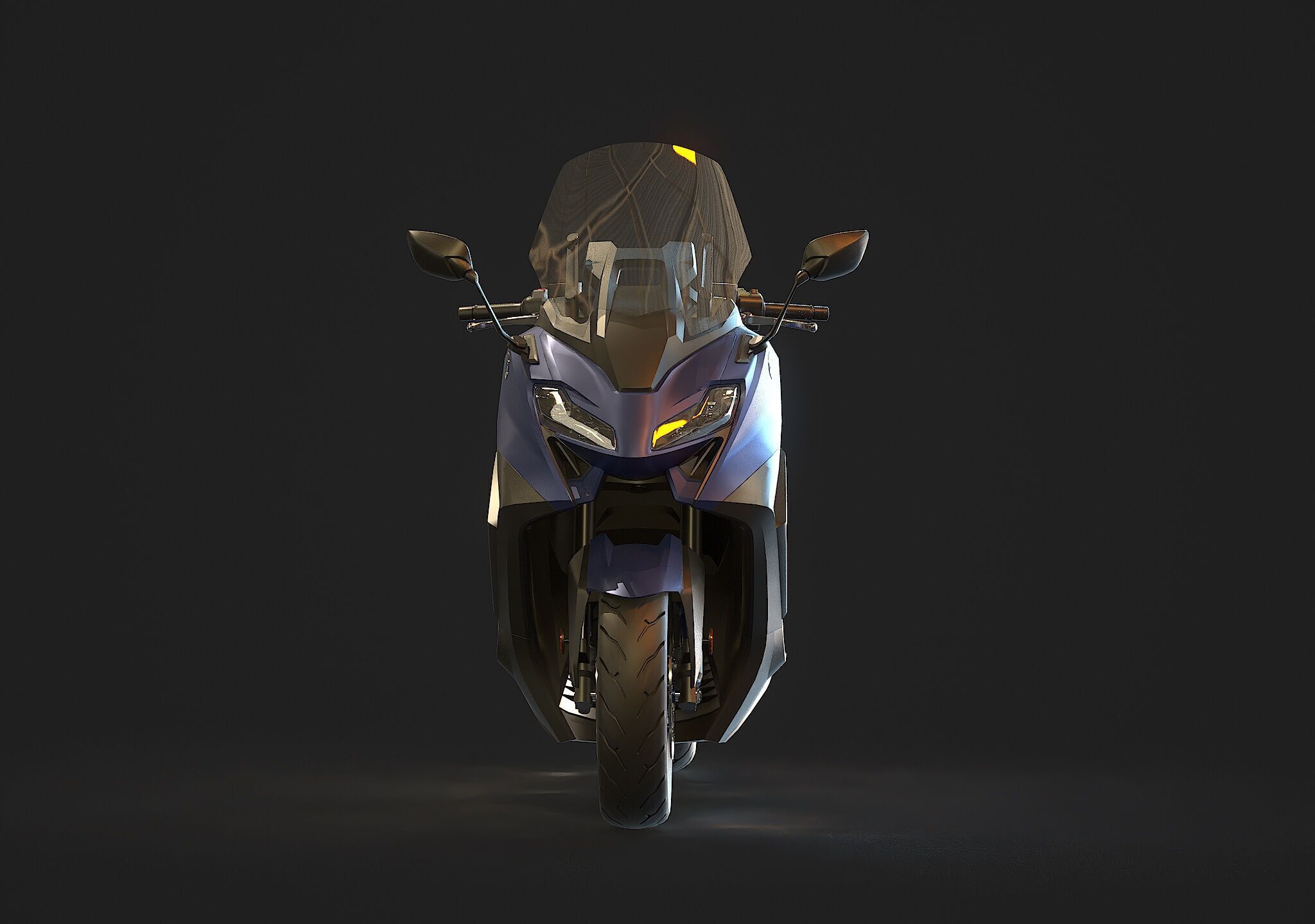 Base model Yamaha Tmax 2022 3D model_6
