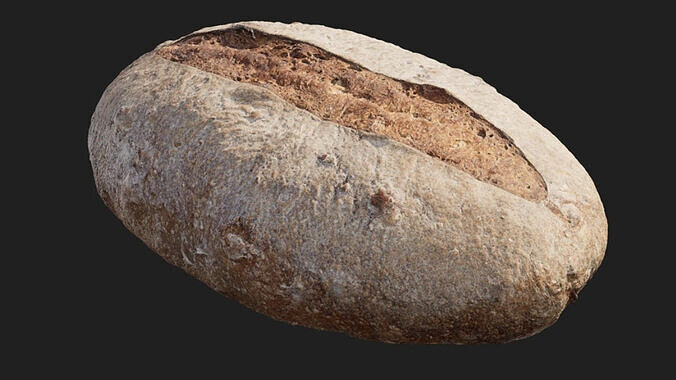 Brown Bread Low-poly 3D model