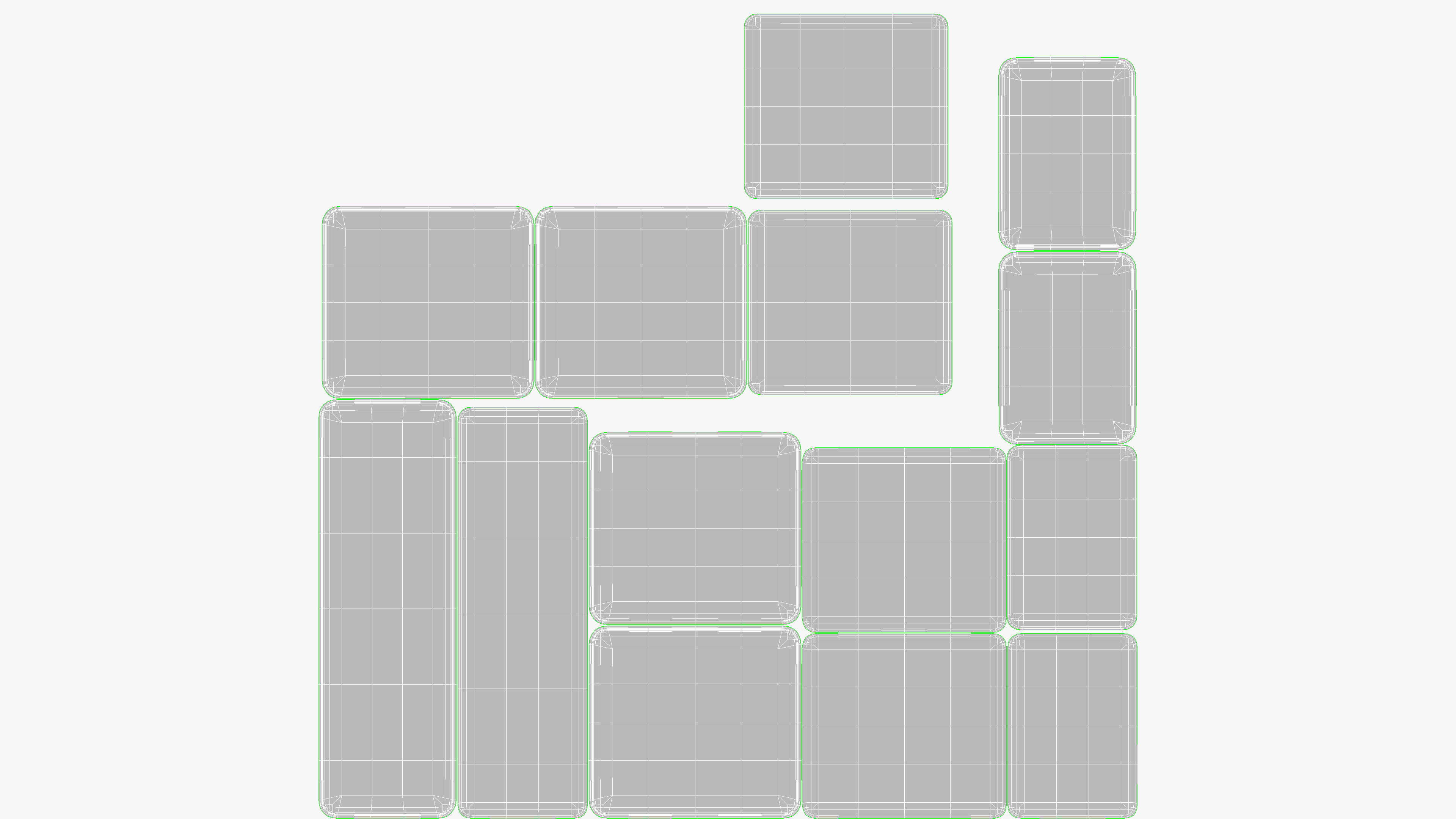 Frame Sideboard Wood Low-poly 3D model_11