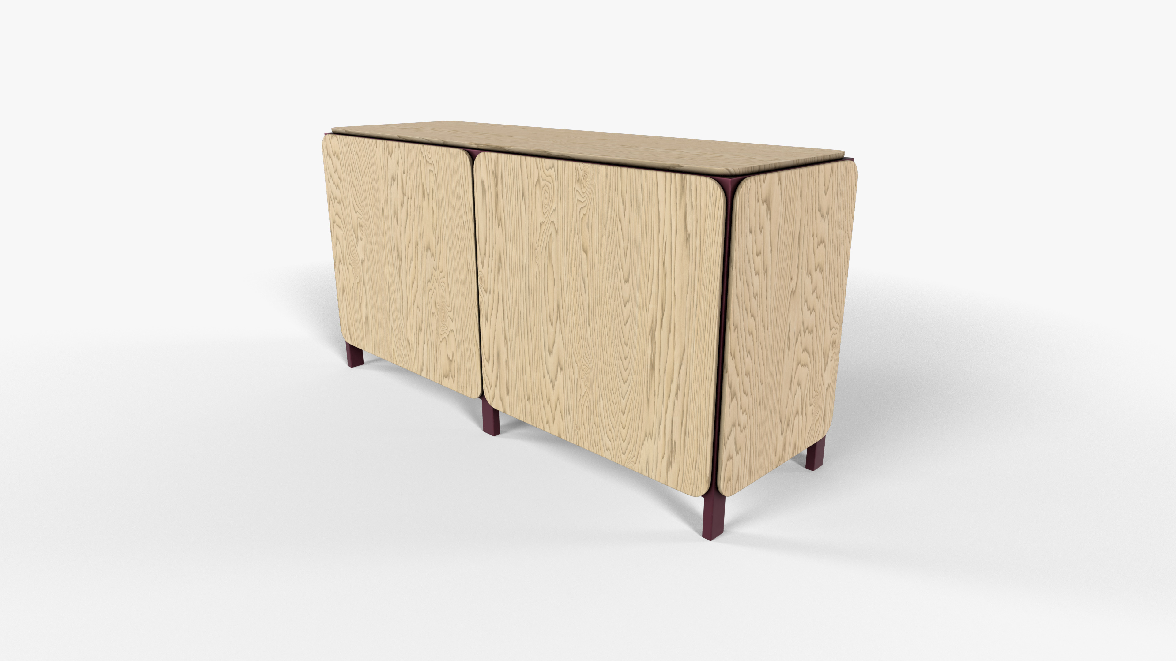 Frame Sideboard Wood Low-poly 3D model_4