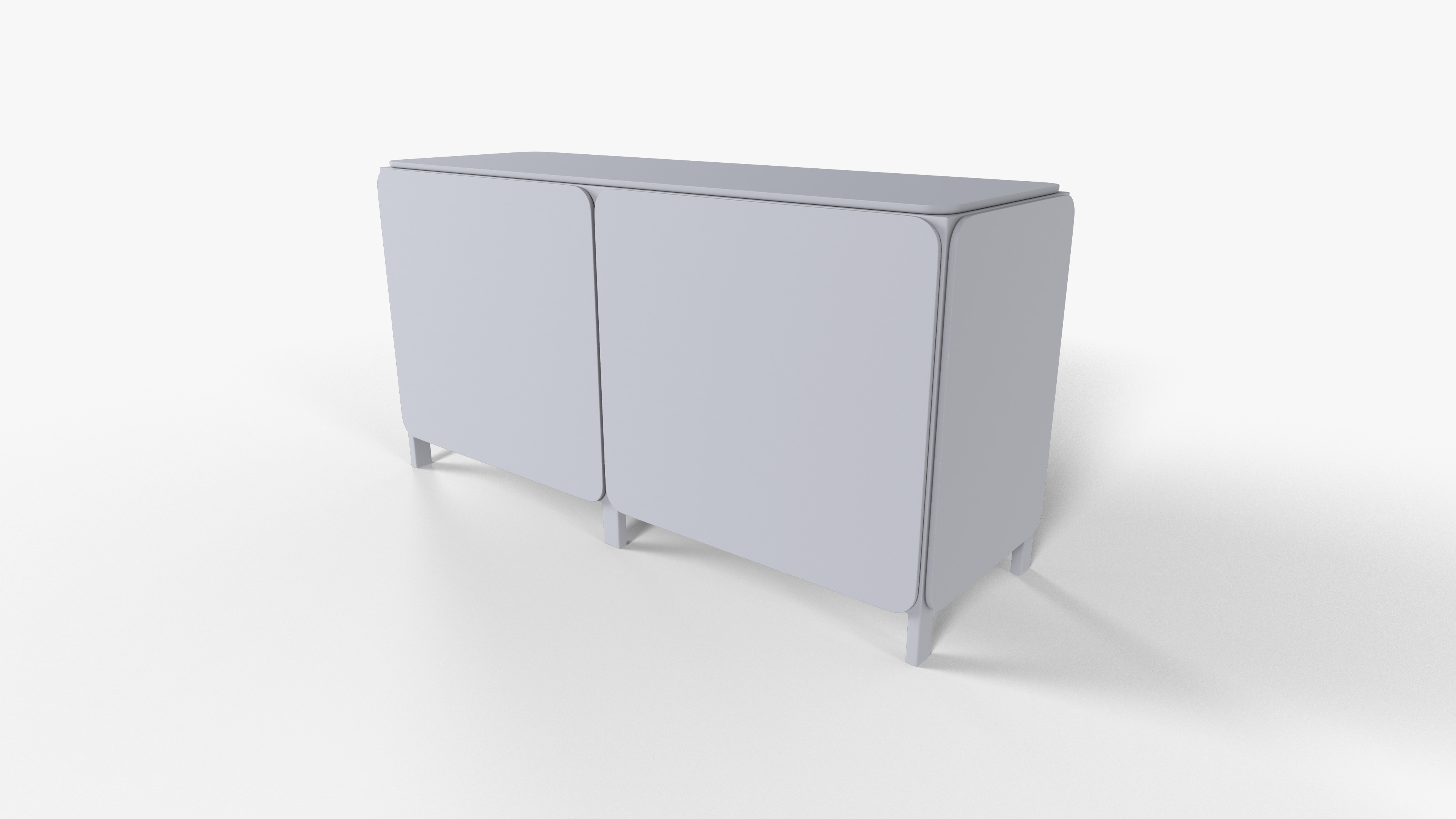 Frame Sideboard Wood Low-poly 3D model_10