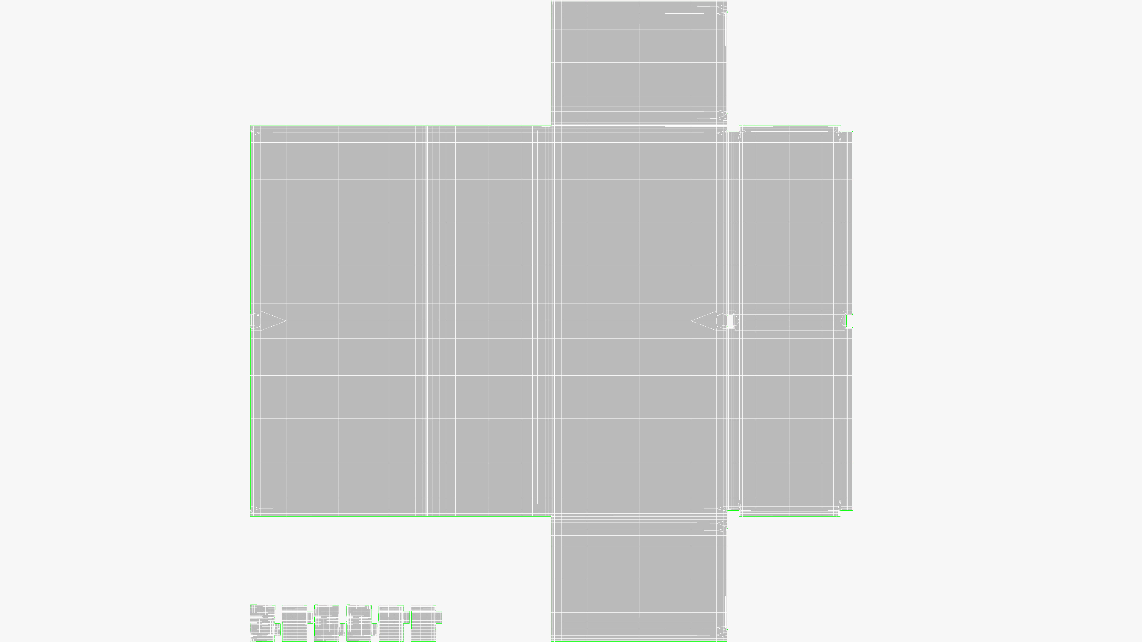 Frame Sideboard Wood Low-poly 3D model_12