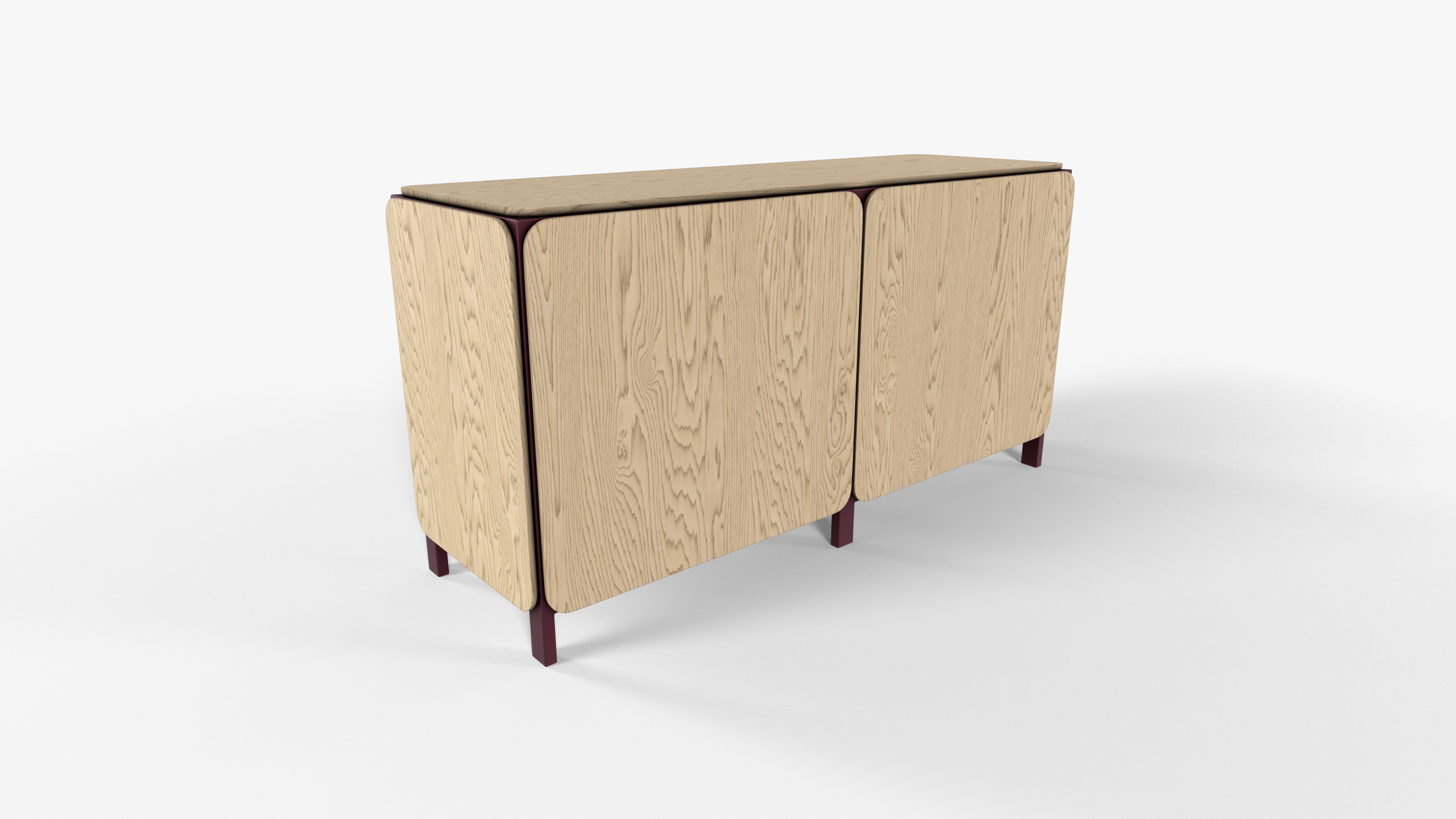 Frame Sideboard Wood Low-poly 3D model_2