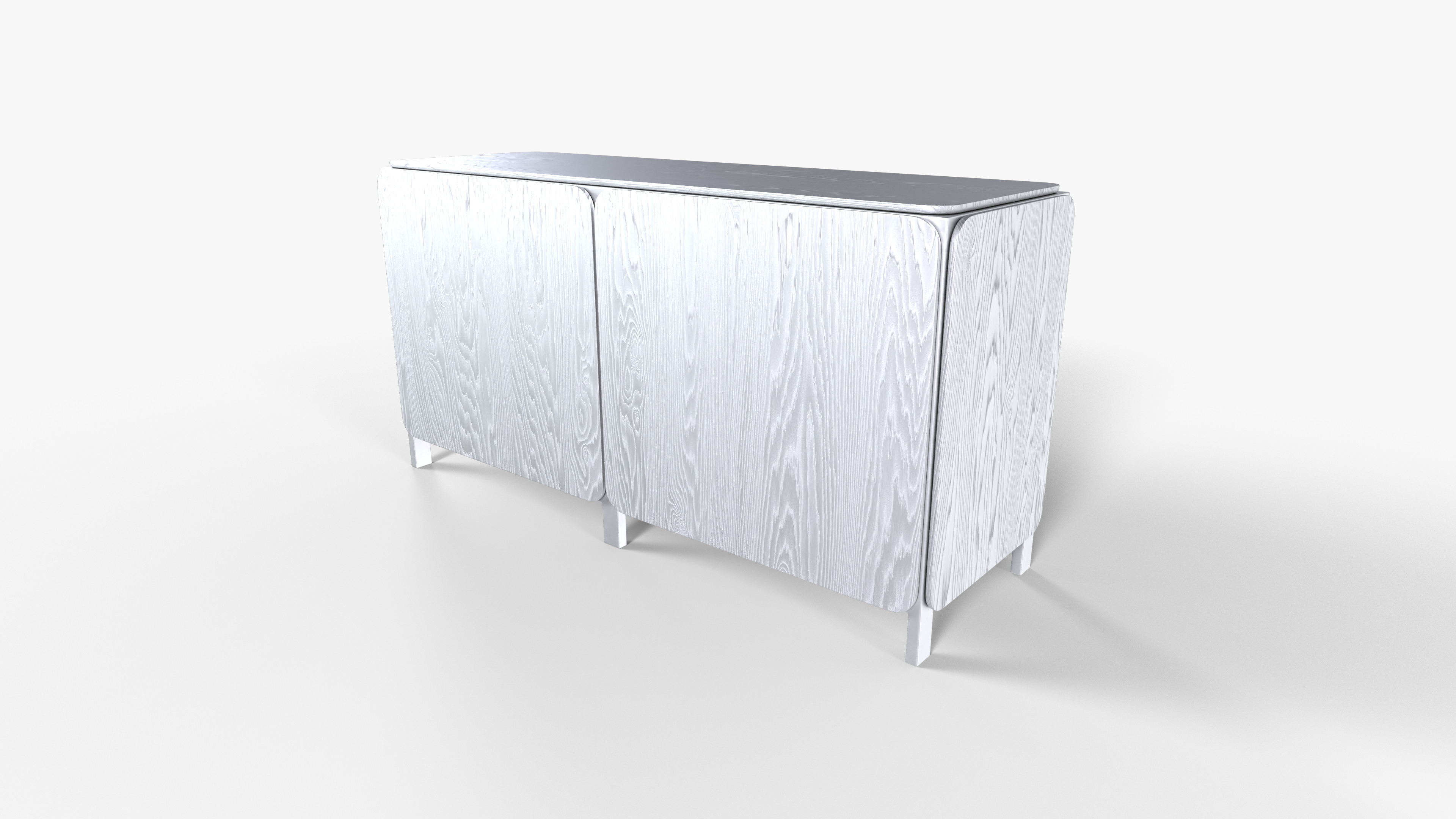 Frame Sideboard Wood Low-poly 3D model_9