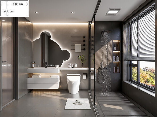 Bathroom 4 3D model