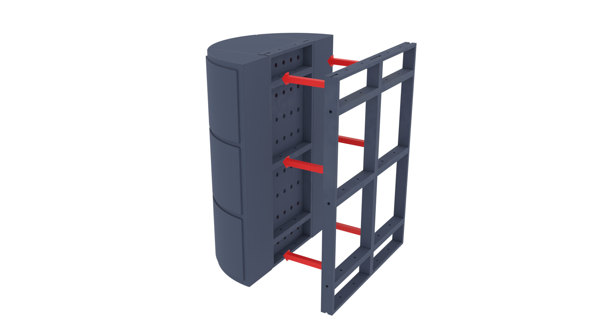 Death Star Large Red Pillar 1-6 scale Hottoys  3D print model_7