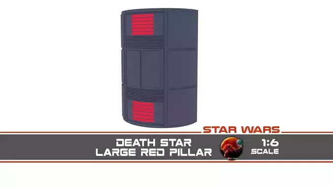 Death Star Large Red Pillar 1-6 scale Hottoys  3D print model Death Star Large Red Pillar 1-6 scale Hottoys  3D print model