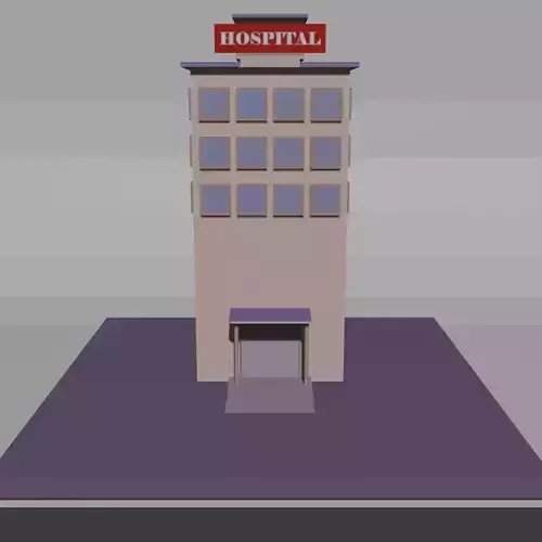 HOSPITAL Free low-poly 3D model