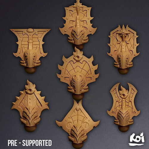Warp Allseers - Miniatures Heads 3D print model