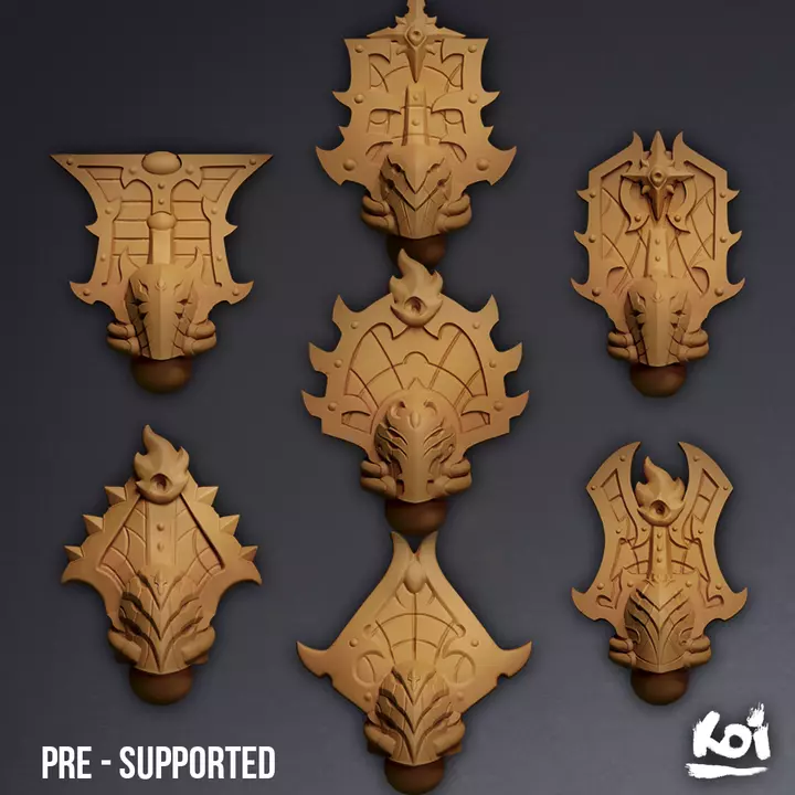 Warp Allseers - Miniatures Heads 3D print model_0