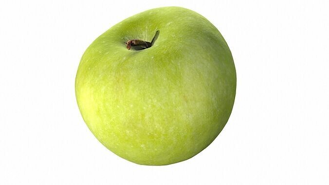 Green Apple Low-poly 3D model