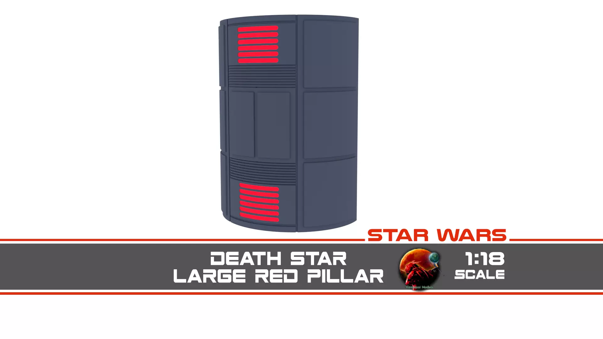 Death Star Large Red Pillar 1-18 scale Kenner Hasbro 3D print model_0
