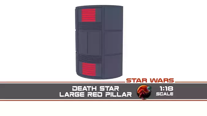 Death Star Large Red Pillar 1-18 scale Kenner Hasbro 3D print model Death Star Large Red Pillar 1-18 scale Kenner Hasbro 3D print model