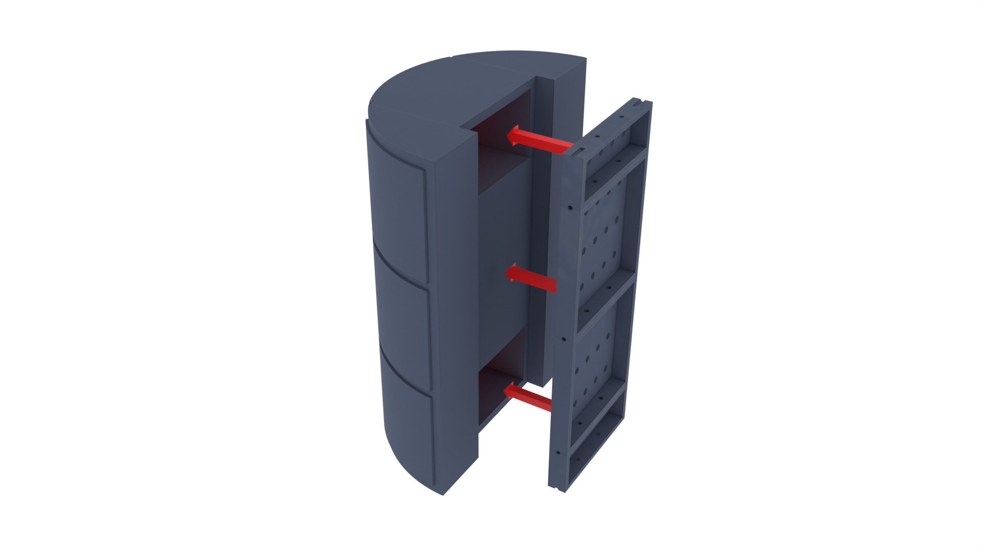 Death Star Large Red Pillar 1-18 scale Kenner Hasbro 3D print model_6