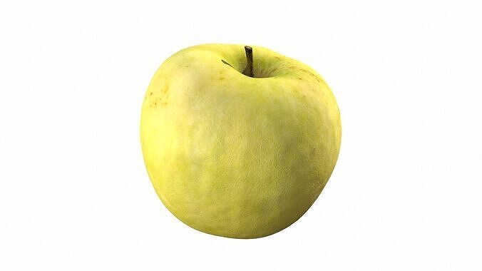 Green Apple Low-poly 3D model