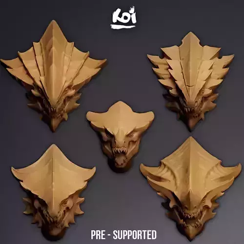 Terrorsaurs - Miniature Heads 3D print model
