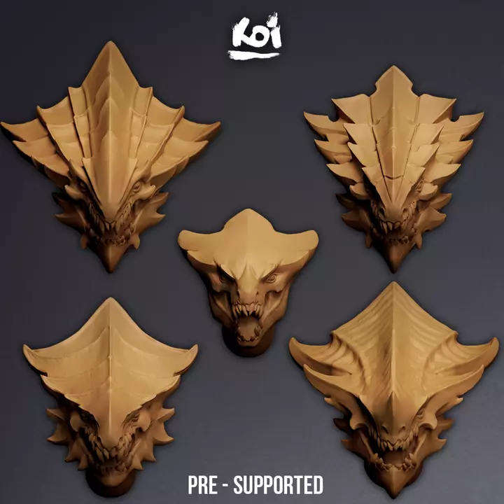 Terrorsaurs - Miniature Heads 3D print model