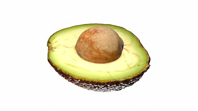 Half Avocado Low-poly 3D model