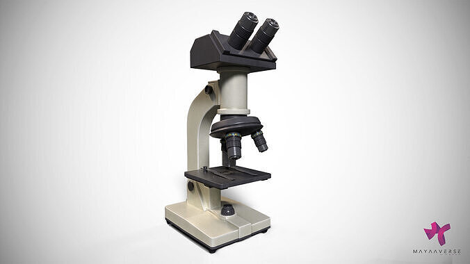 Microscope Low-poly 3D model