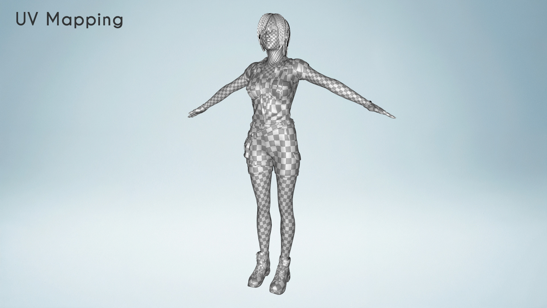 Realistic Young Female Tomb Raider Style Action Woman Adventurer Low-poly 3D model_23