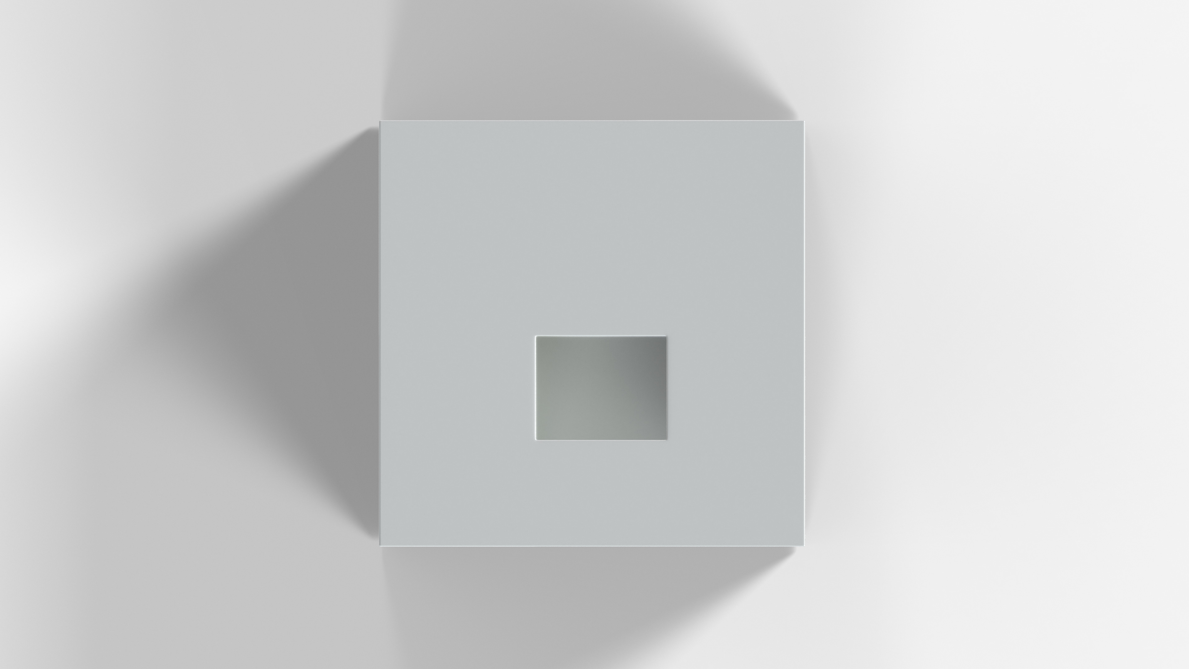 White Geometric Table Low-poly 3D model_6