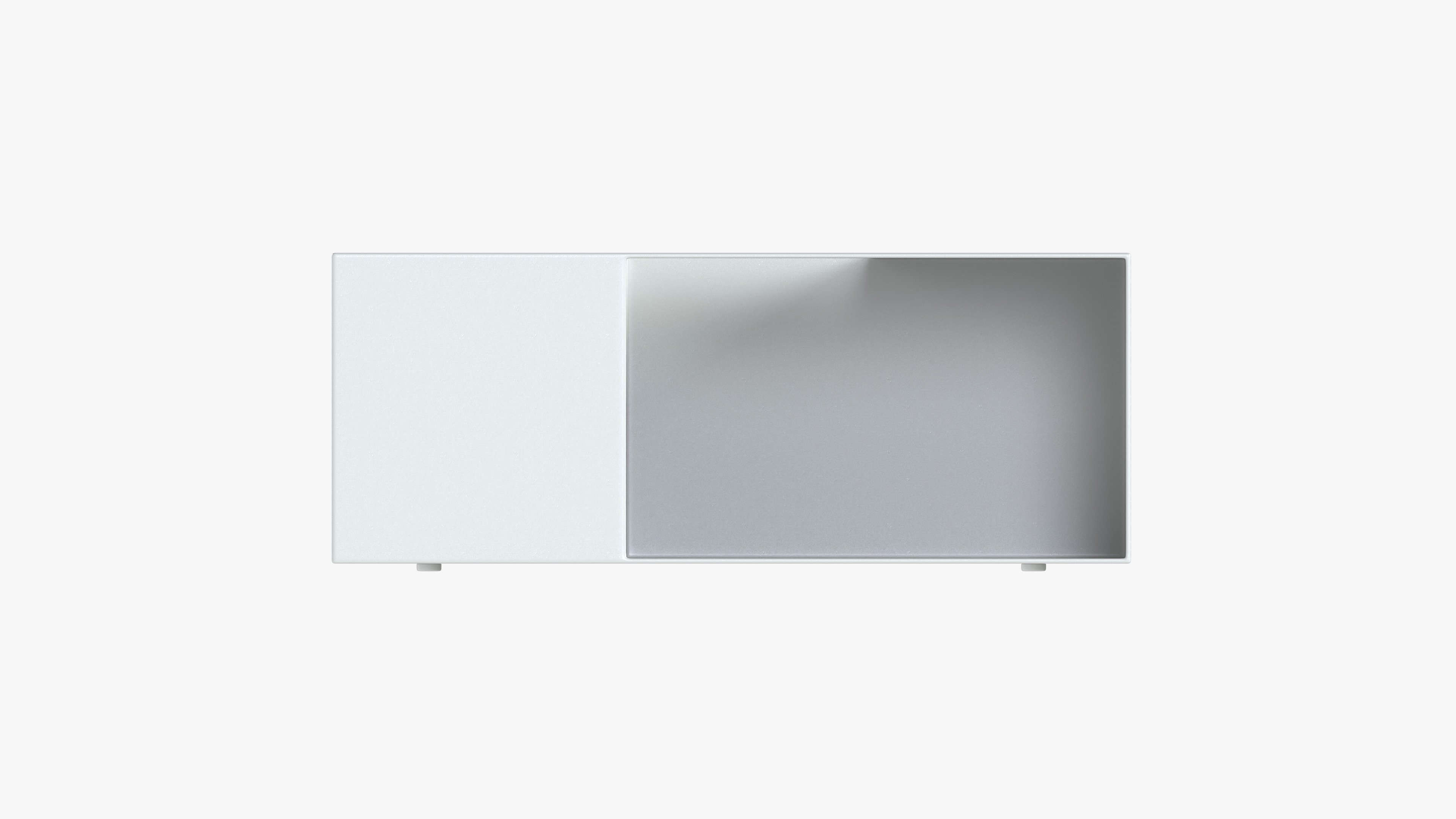 White Geometric Table Low-poly 3D model_4