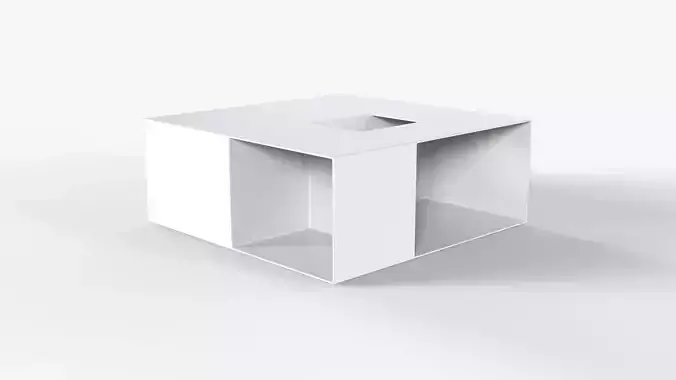 White Geometric Table