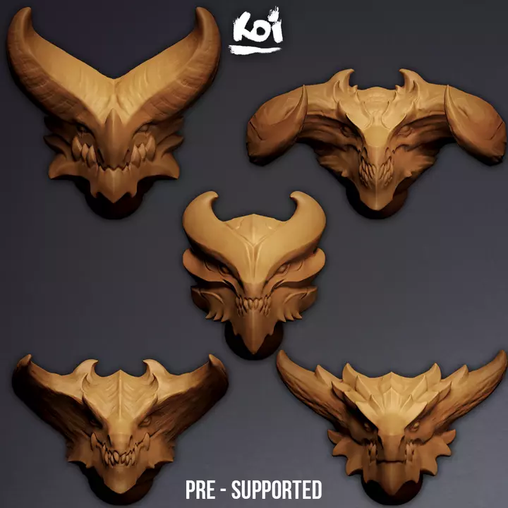 Elder Dragon - Miniature Heads 3D print model_0