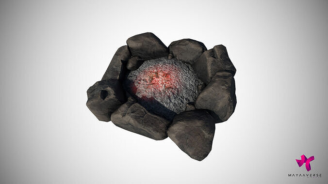 CampFire Low-poly 3D model