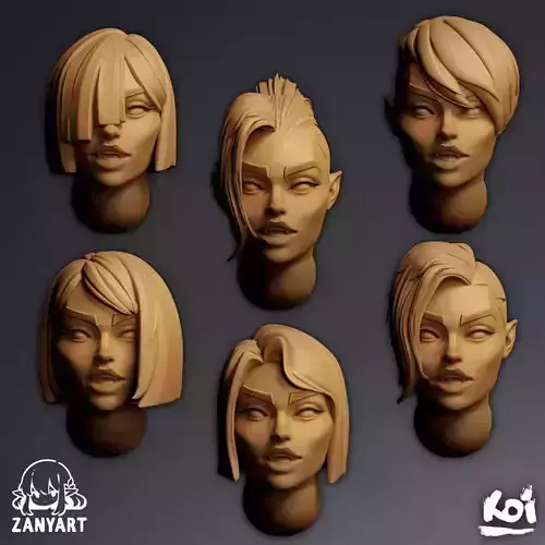 Red Veils - Miniature Heads