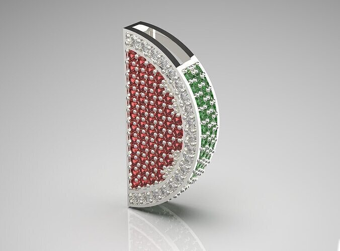 Watermelon Design White Gold jp0278 3D print model