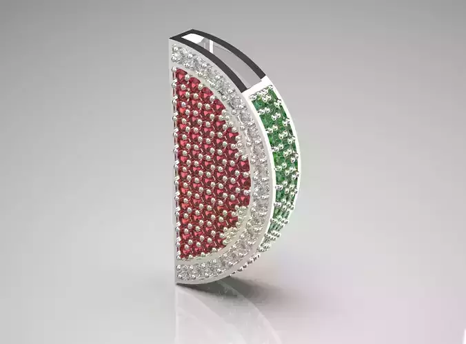 Watermelon Design White Gold jp0278