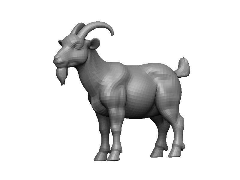 Goat-Goat Low-poly 3D model_8