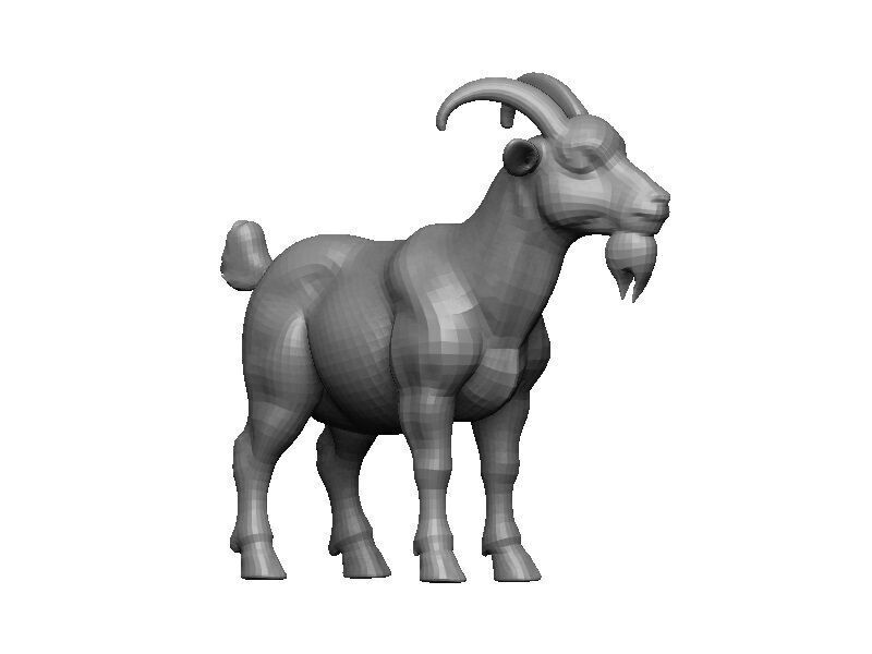 Goat-Goat Low-poly 3D model_7