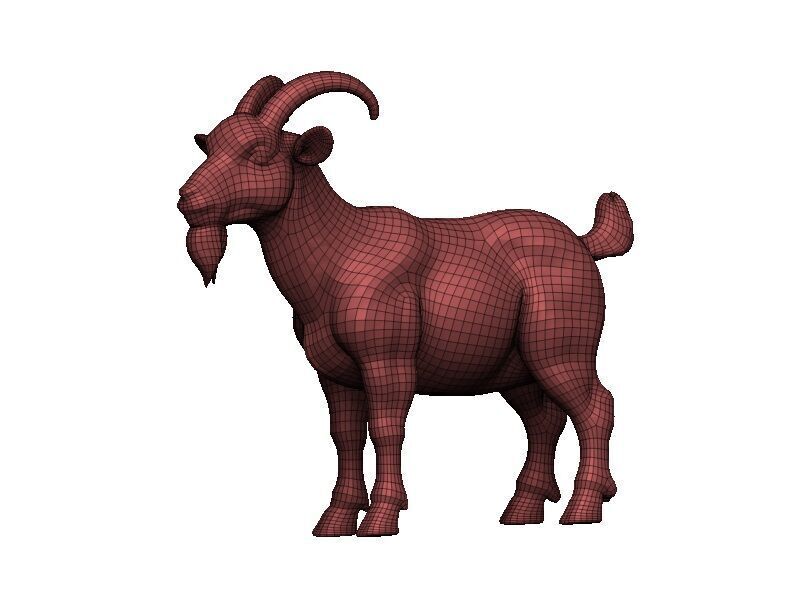 Goat-Goat Low-poly 3D model_9