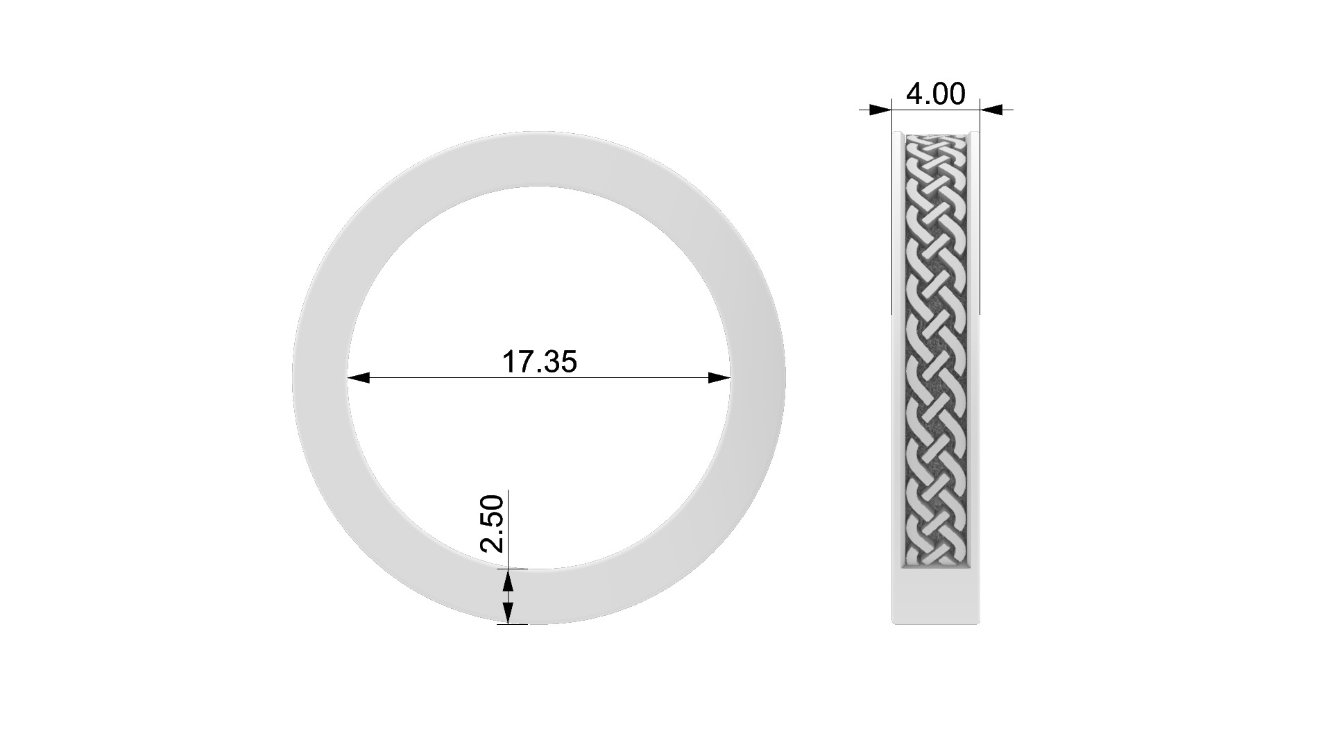 CELTIC BAND RING 3D print model_3