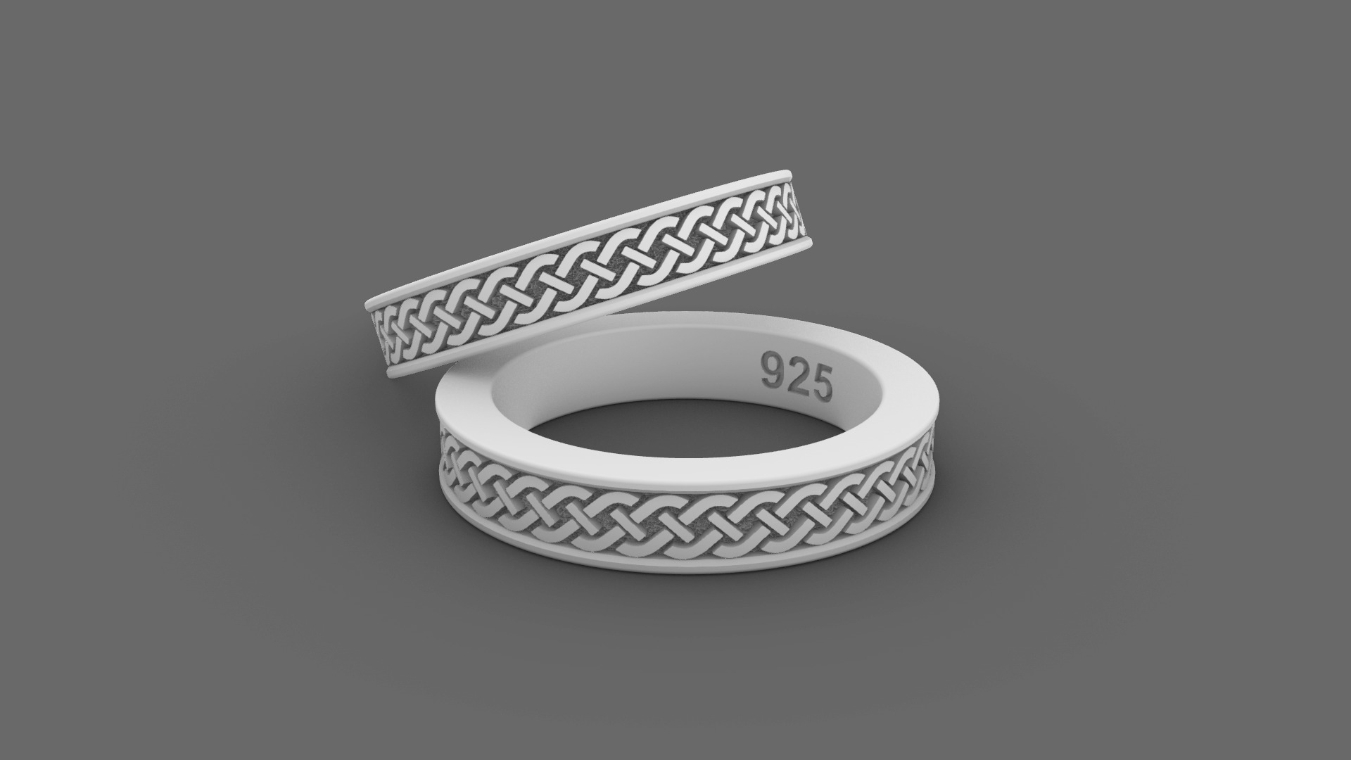 CELTIC BAND RING 3D print model_2
