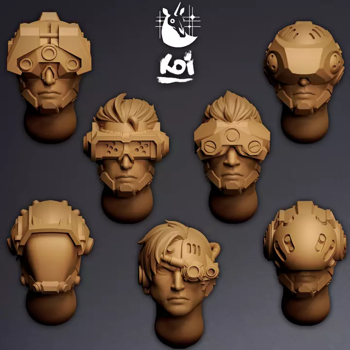 Enforcers - Miniature Heads 3D print model