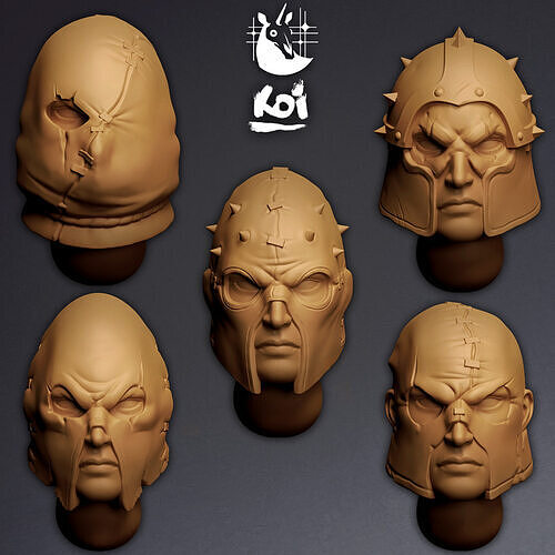 Iron Gallows - Miniature Heads 3D print model
