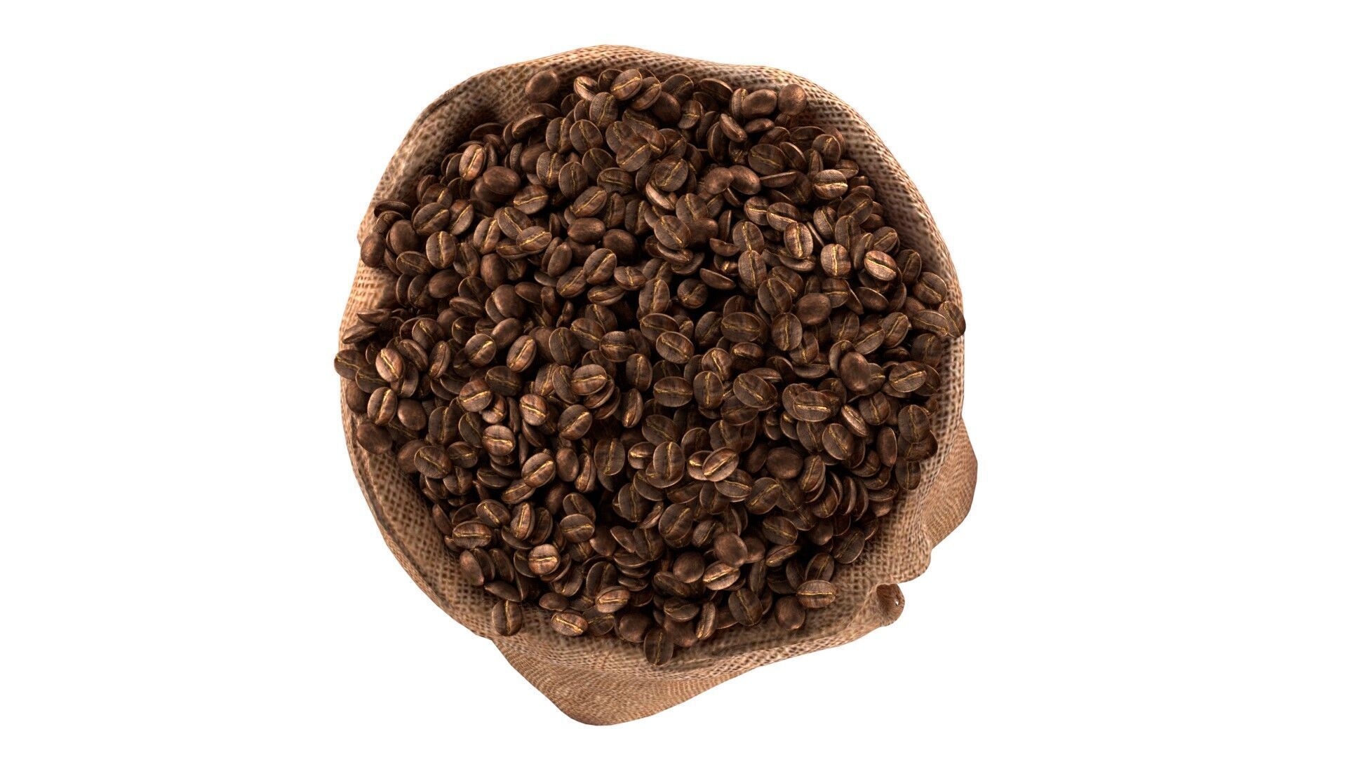 Coffee sack  Low-poly 3D model_4