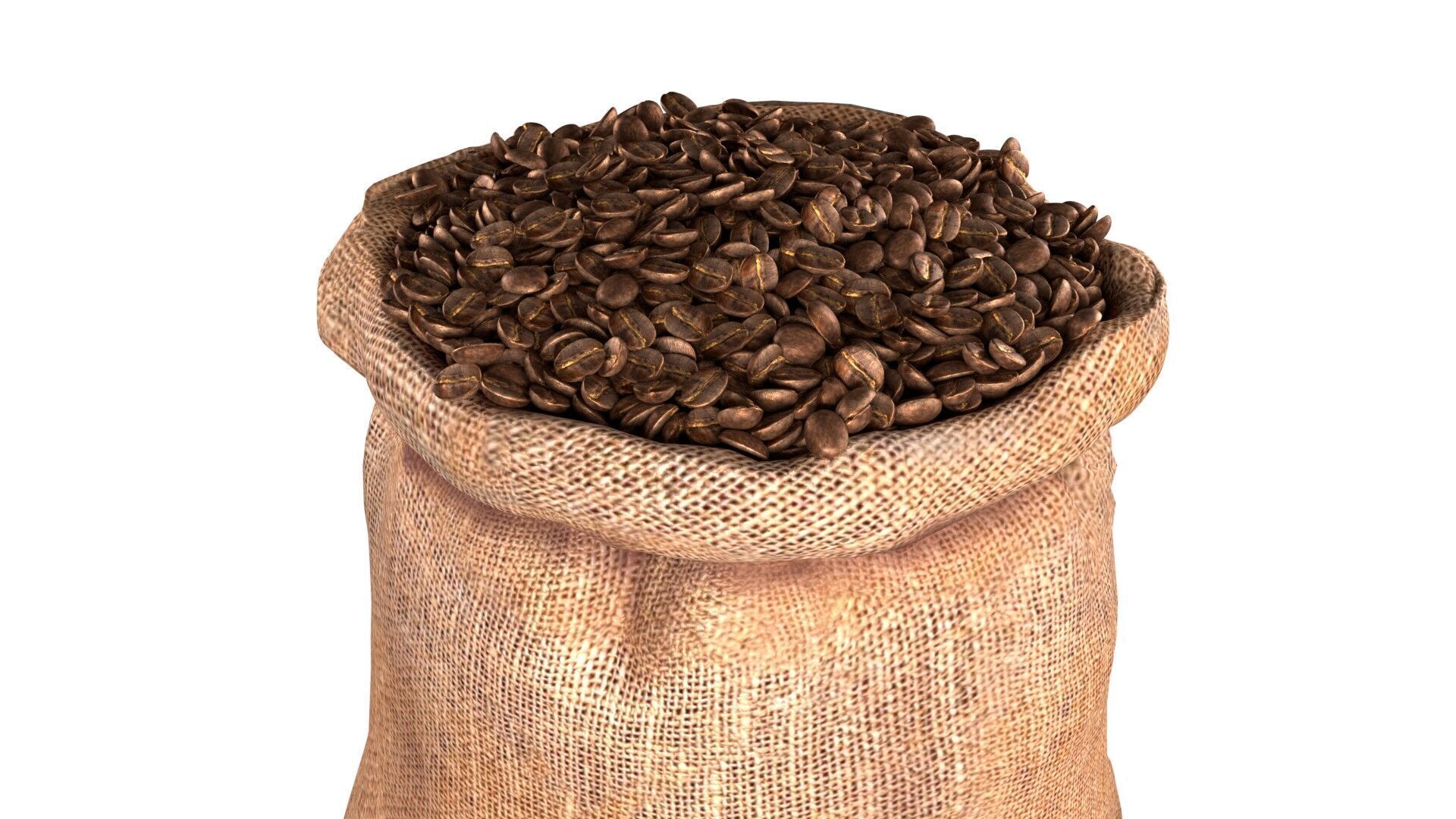 Coffee sack  Low-poly 3D model_2