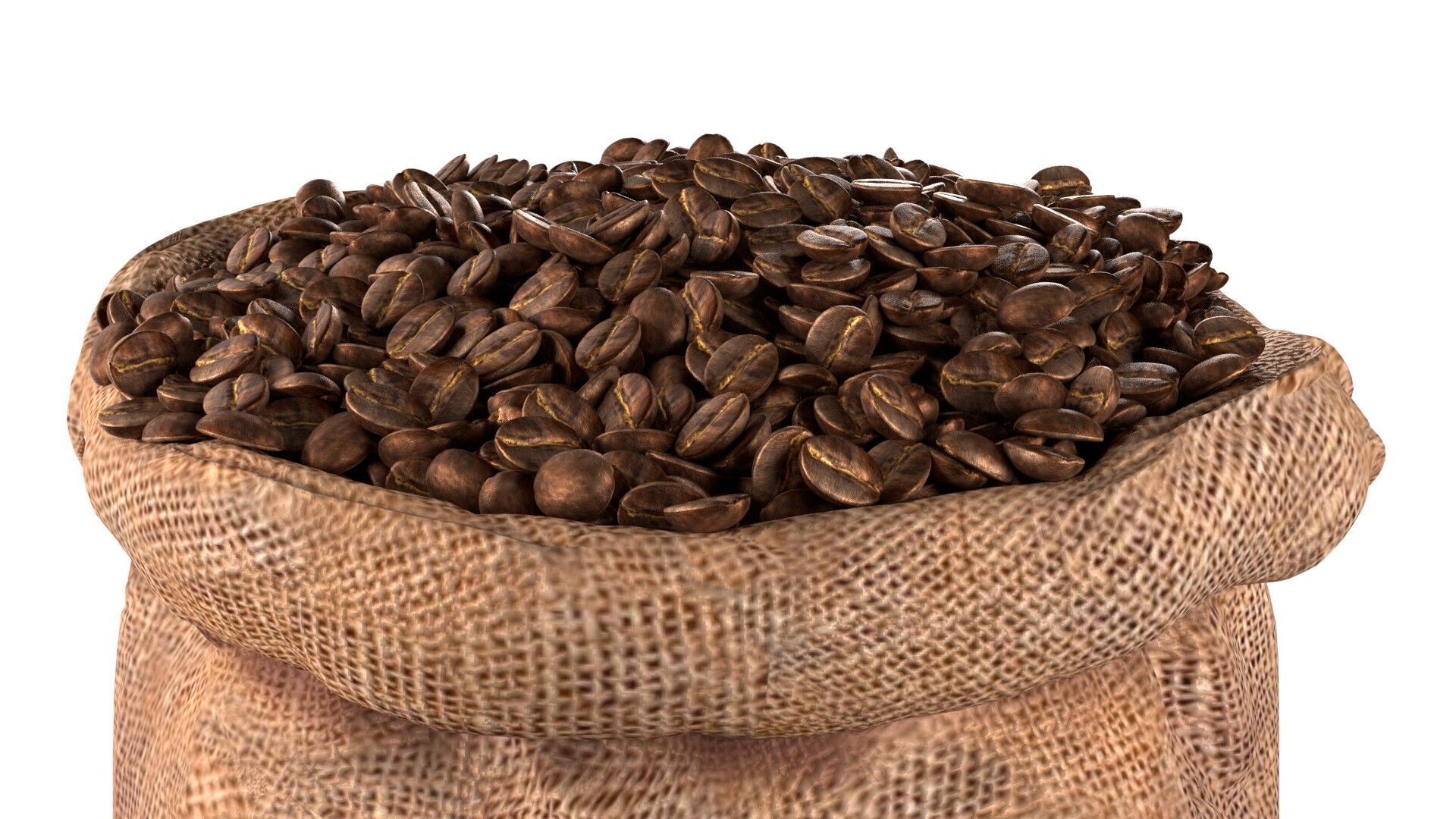 Coffee sack  Low-poly 3D model_3