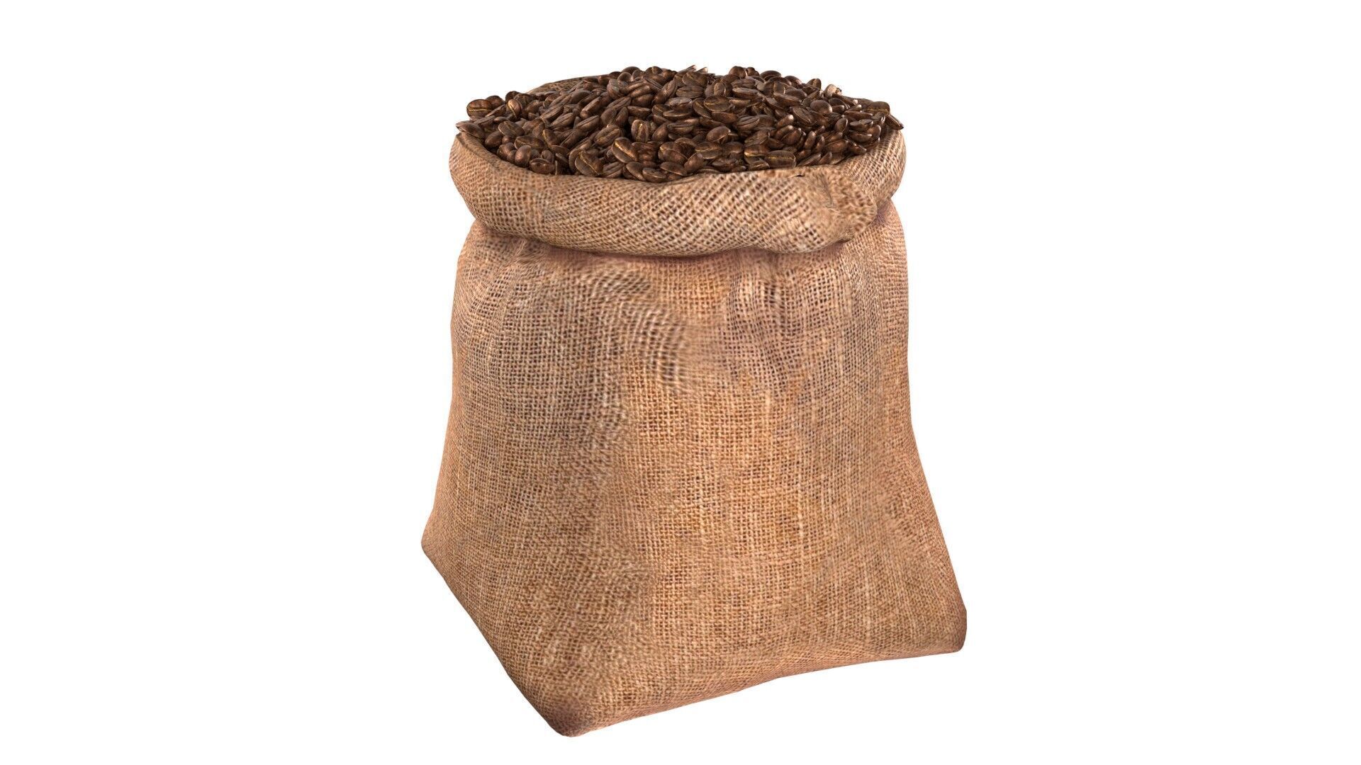 Coffee sack  Low-poly 3D model_5
