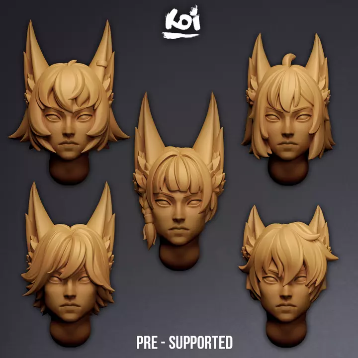 Fenrari - Miniature Heads 3D print model_0