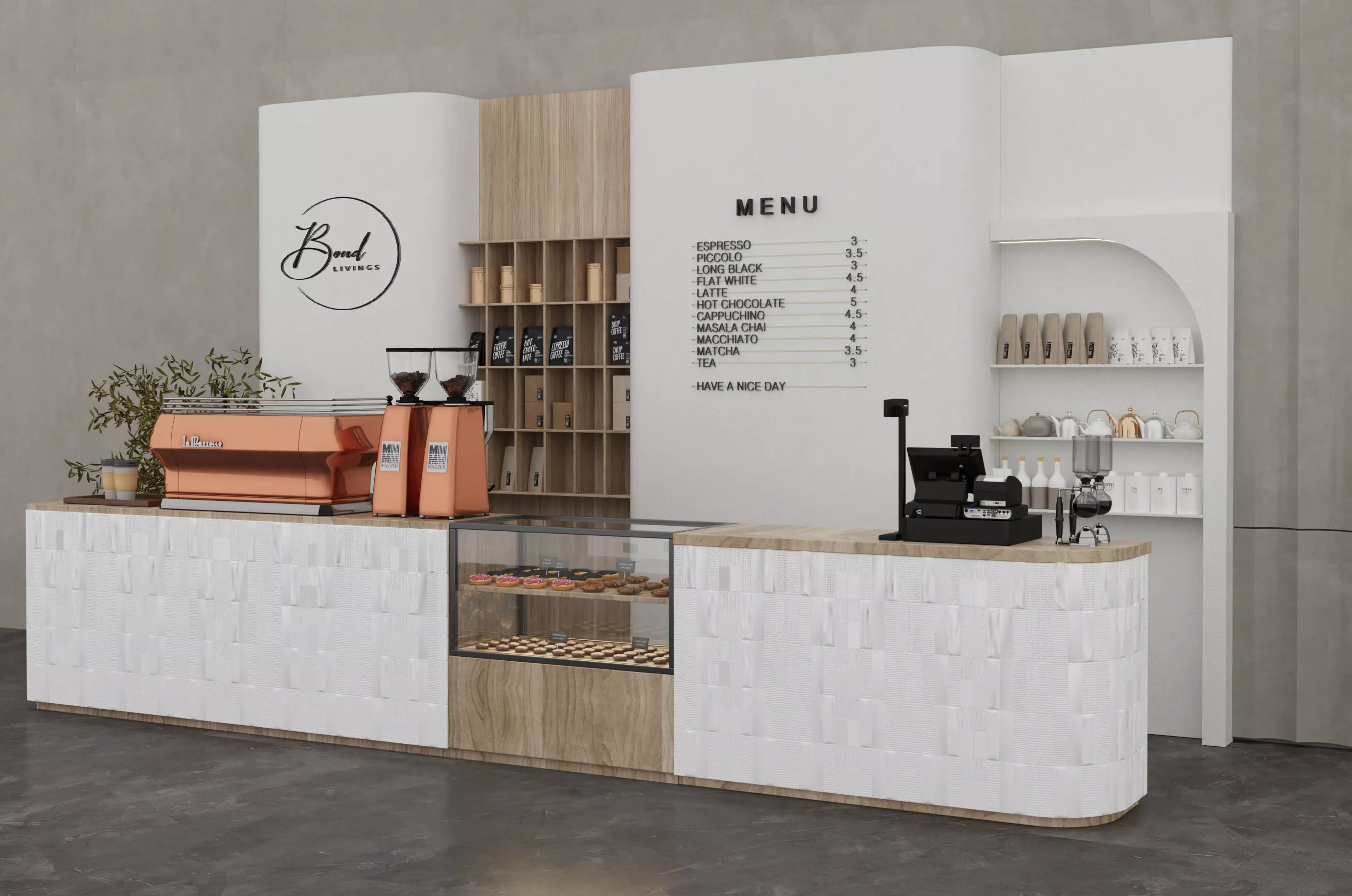 Ultimate Coffee Bar Collection  5 in 1 Interior Scene Bundle 3D model_0