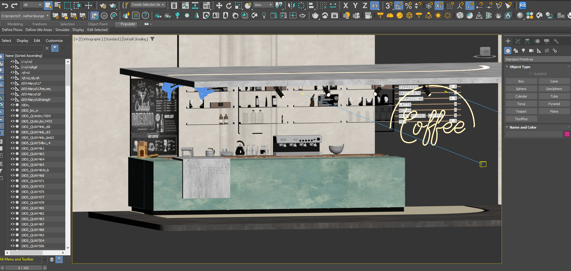 Ultimate Coffee Bar Collection  5 in 1 Interior Scene Bundle 3D model_9